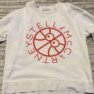 Stella McCartney Kids White and Red Logo Sweatshirt